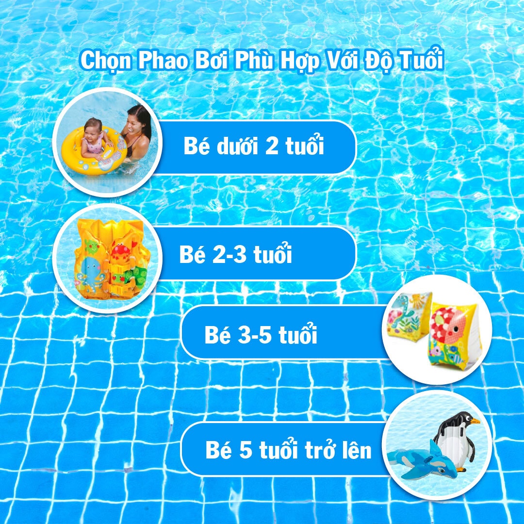 phao bơi, phao bơi cho bé, lựa phao bơi