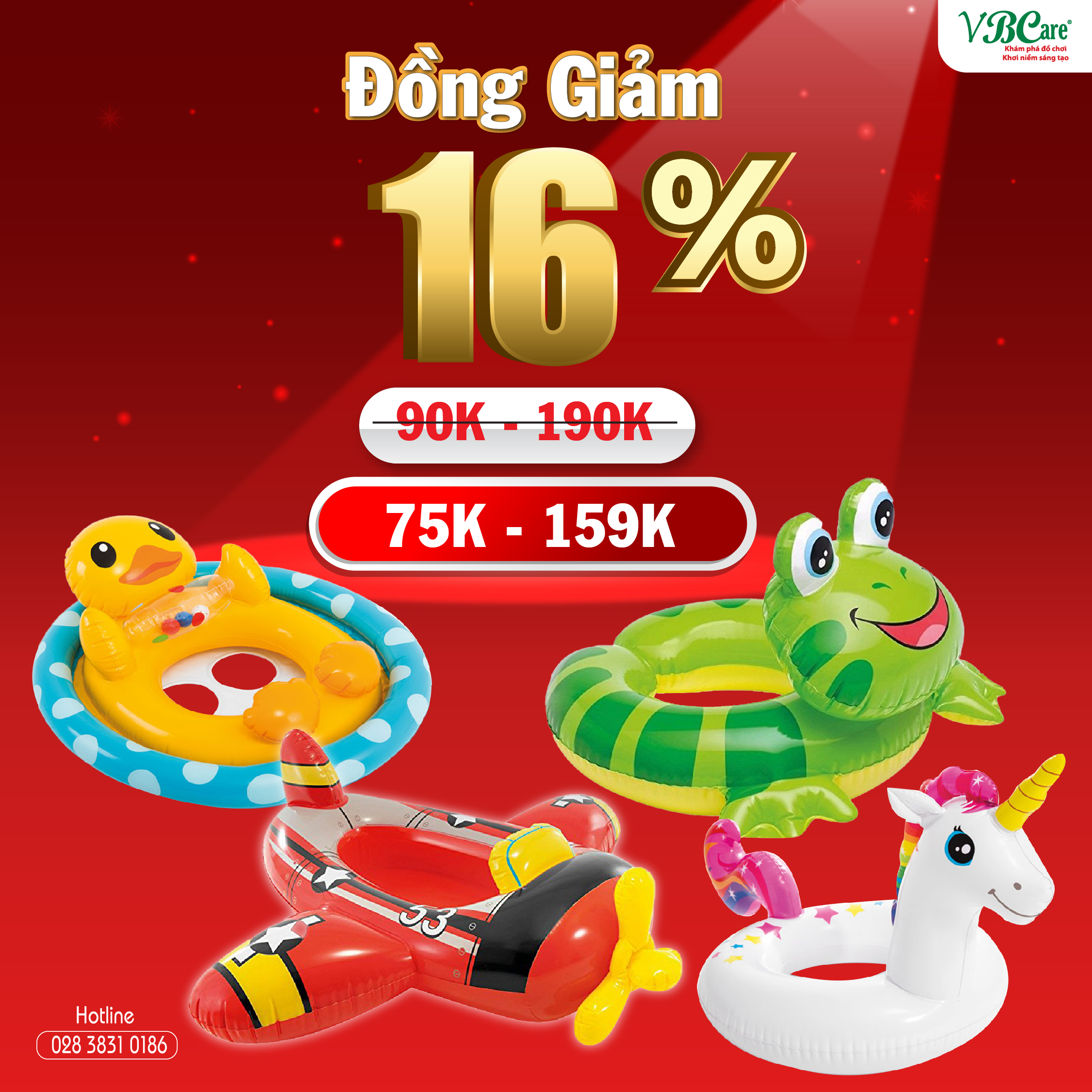 Đồ chơi đi biển ngày hè - phao chính hãng INTEX 