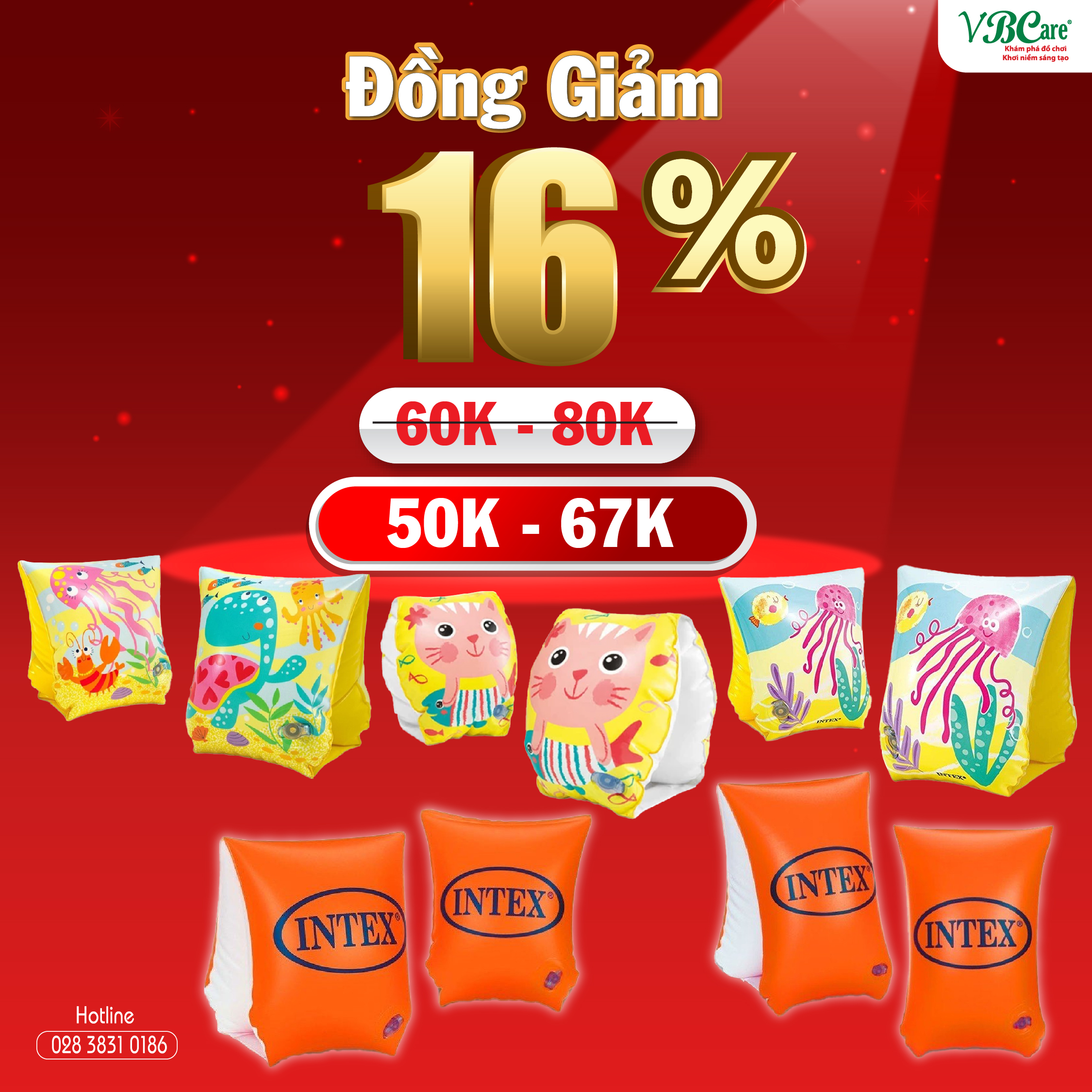 Đồ chơi đi biển ngày hè - phao chính hãng INTEX 