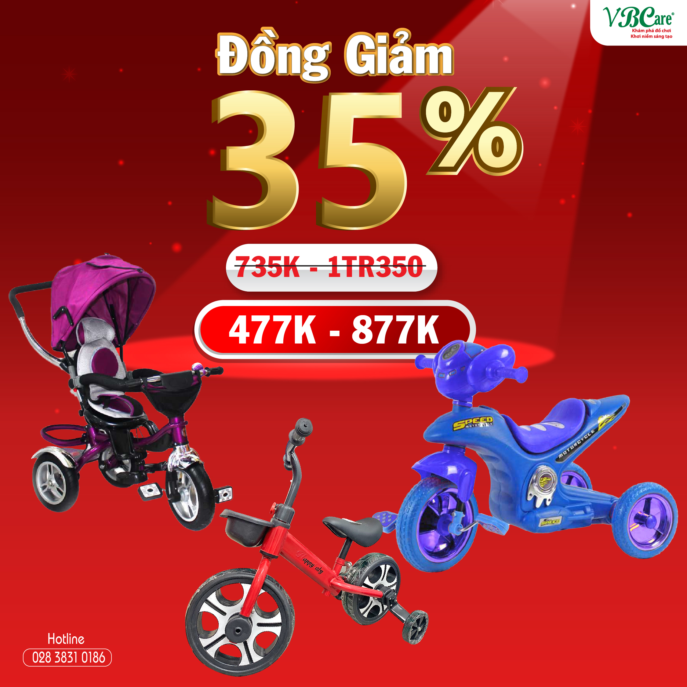 Đồ chơi rào banh, cầu trượt, xe chòi chân, xe điện bình, xe lắc, xe đạp