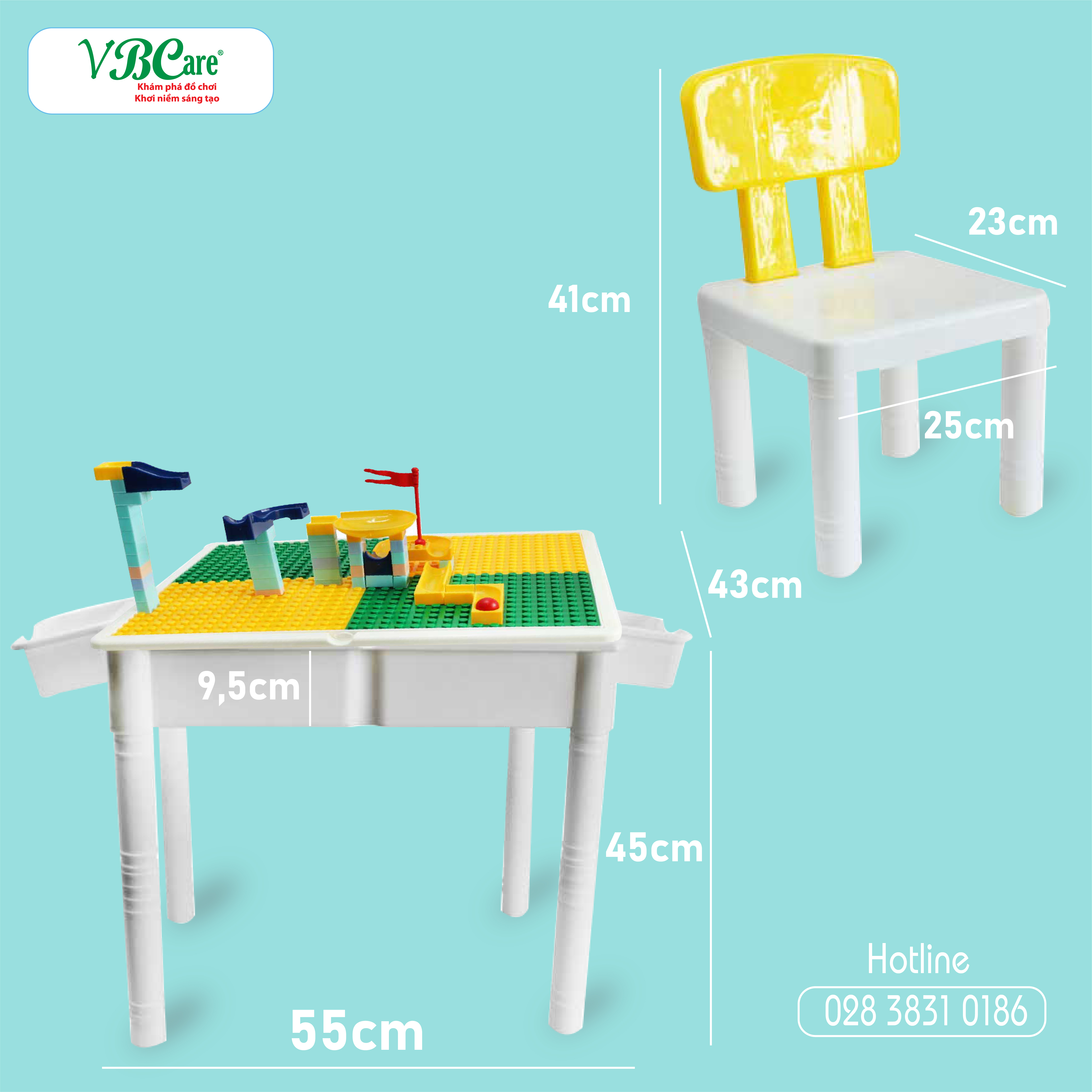 bàn lego, ban lego, bàn học xếp khối, ban hoc xep khoi